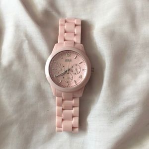 Guess powder pink watch